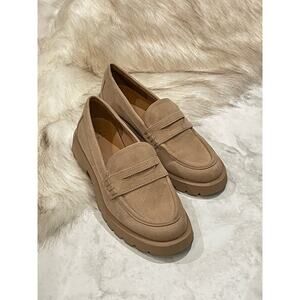 A New Day Women's Archie Flats Memory Foam Loafers Size 6 Taupe Brown